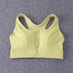 2026 New Front Zipper Adjustment High Strength Shockproof Gathered Sexy Cross Back Workout Sports Bra For Women