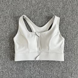 2026 New Front Zipper Adjustment High Strength Shockproof Gathered Sexy Cross Back Workout Sports Bra For Women