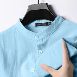 Linen Cotton Shirts for Men Lightweight Long Sleeve Henley Streetwear Beach Breathable Shirt Hawaiian Large T Shirts for Men