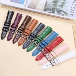 10mm Genuine Leather Calfskin Strap 10/12/13/14/15/16/17/18/19/20/21/22/24mm Universal Watchband Slub Pattern Watch Accessories