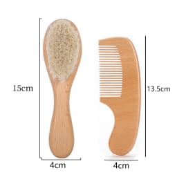 Baby Wood Brush Comb Beech Soft Wool Newborn Comb for Head Massager Baby Cleaning Shower Pure Natur Hairbrush Baby Care
