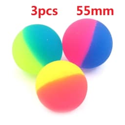 42/55mm Bicolor Elastic Ball Toy Children Colored Boy Bouncing Ball Rubber Kids Sport Games Elastic Jumping Balls