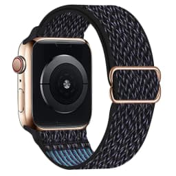 Bohemian Nylon Strap for Apple Watch ultra 2 49mm 41mm 45mm 38/40/44mm Elastic Shiny Bracelet iWatch Series 9/8/7 6 5 4 Se Band