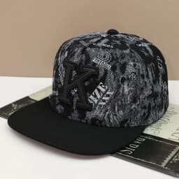 1pc K letter embroidered hip-hop baseball cap with sun visor and flat brim cap