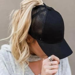 Premium Summer Camouflage Mesh Trucker Hat Snapback Cap Chapeau Femme Fashion Messy Hair Bun Ponytail Baseball Caps for Women