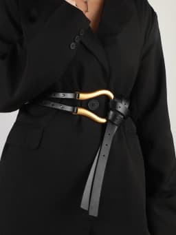Belt, women's cool Instagram style, European and American fashion, versatile horseshoe buckle decoration, suit with dress, shirt