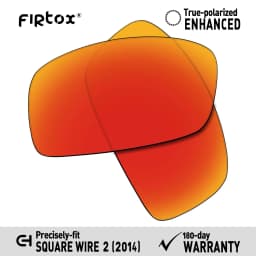 Firtox UV400 Polarized Lenses Replacement for Oakley Square Wire 2 (2014) OO4075 60mm Sunglasses (Lens Only) - Multiple Colors