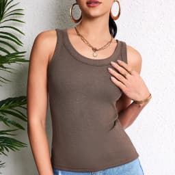 6/3/1 Piece Ladies Bottoming Solid Color Fashion Threaded Vest Casual Joker Sports Girl Mixed Color Combination Coat Parent-chil