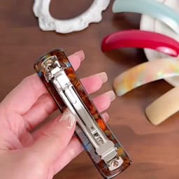 Retro New Colorful Acetate Hairpin One-word Spring Clips for Women Temperament Barrettes Lady Fashion Versatile Hair Accessories