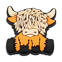 1-9Pcs Cute Highland Cow Shoe Charms Bubble Slides Sandals Buckle Shoes Accessories For Clogs Pins Garden Shoes Decorations Kids