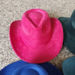 Classic Suede Leather 7.5CM Western Cowboy Women's Fedora Hat Men's Church Jazz Hat Fashion Travel Party Hat Denim Hat 2025