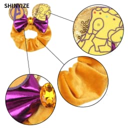 1pc New Chic Mickey Mouse Ears Hair Scrunchies Sequins 4" Bows Elastic Headband Women Velvet Girls DIY Hair Accessories Gift