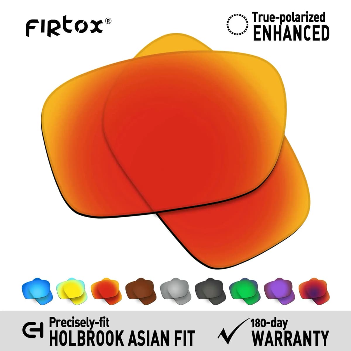 Firtox True UV400 Polarized Lenses Replacement for-Oakley Holbrook Asian Fit OO9244 Sunglasses (Lens Only) - Multiple Colors