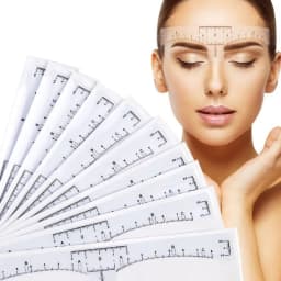 10/50/100pcs Eyebrow Ruler Sticker Tattoo Shape Tool Adhesive Microblading Guide Makeup Measurement Stencil Template Makeup Tool
