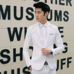 Summer Men's Casual Suit Fashion Business Office Trendy Non-ironing Anti-wrinkle Suit Jacket Solid Color Slim Fit Men's Suit