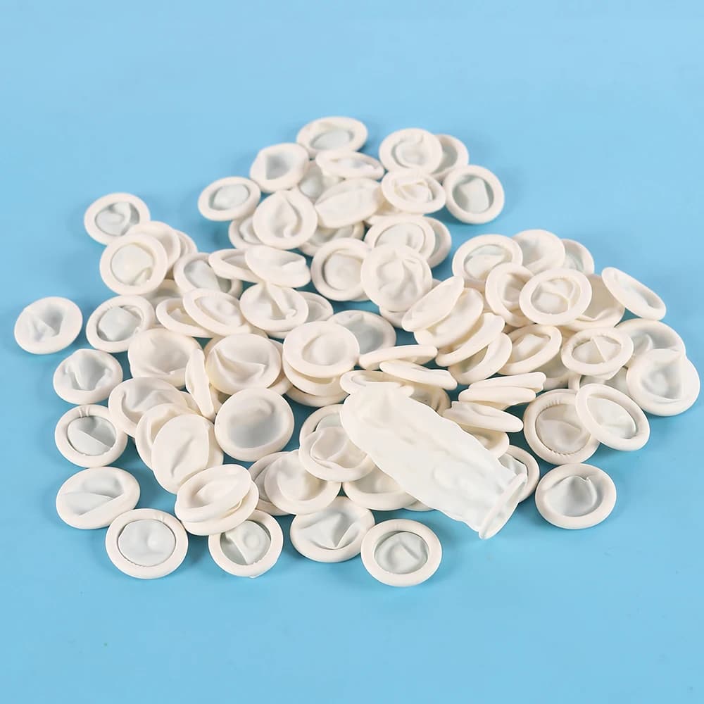 100Pcs Disposable Finger Cots Finger Protectors for Fingertips DIY Epoxy Resin Molds Making Tools Rubber Finger Gloves