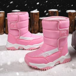 Winter Outdoor Children Boots Princess Elegant Girls Shoes Water Proof Girl Boy Snow Boots Kids Warm High Quality Plush Boots