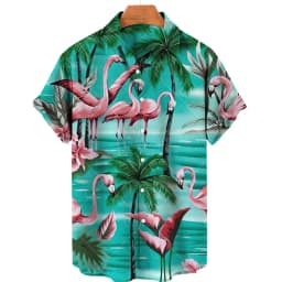 Men's casual shirt plant printed summer clothing Hawaiian short sleeved 2023 medieval vintage beach vacation top