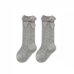 Baby Girls Princess Knitted Mesh Socks Summer Soft Toddler Girls Knee High Socks Cotton Infant Newborn Girls Long Tube Stockings
