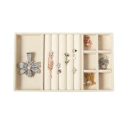 Plush jewelry storage tray, detachable tray, earrings, earrings, rings, necklaces, storage tray, drawer, partition tray
