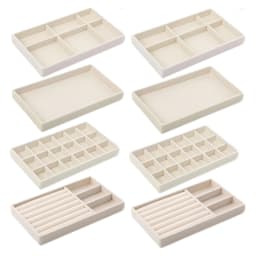 Plush jewelry storage tray, detachable tray, earrings, earrings, rings, necklaces, storage tray, drawer, partition tray