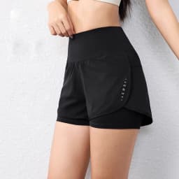 Quick-Drying Women's Running Shorts Sports Layer Elastic Waist Active Sports Shorts with Pockets yoga Shorts