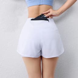Quick-Drying Women's Running Shorts Sports Layer Elastic Waist Active Sports Shorts with Pockets yoga Shorts
