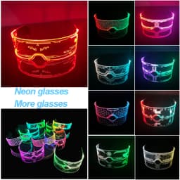 Cool Luminous LED Light Up Glasses Flashing Party Glasses Futurist Transparent LED Glasses For Nightclub DJ Dance Party Decor