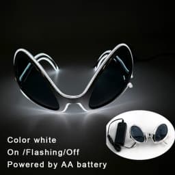 Cool Luminous LED Light Up Glasses Flashing Party Glasses Futurist Transparent LED Glasses For Nightclub DJ Dance Party Decor