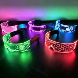 Cool Luminous LED Light Up Glasses Flashing Party Glasses Futurist Transparent LED Glasses For Nightclub DJ Dance Party Decor