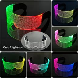 Cool Luminous LED Light Up Glasses Flashing Party Glasses Futurist Transparent LED Glasses For Nightclub DJ Dance Party Decor