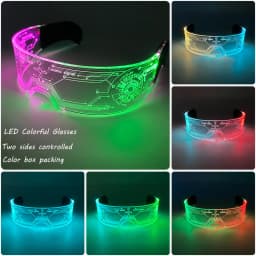 Cool Luminous LED Light Up Glasses Flashing Party Glasses Futurist Transparent LED Glasses For Nightclub DJ Dance Party Decor