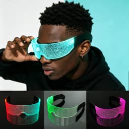 Cool Luminous LED Light Up Glasses Flashing Party Glasses Futurist Transparent LED Glasses For Nightclub DJ Dance Party Decor