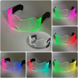 Cool Luminous LED Light Up Glasses Flashing Party Glasses Futurist Transparent LED Glasses For Nightclub DJ Dance Party Decor