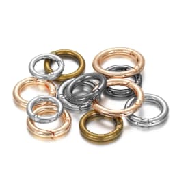 5Pcs/lot Metal O Ring Spring Clasps Openable Round Carabiner Keychain Bag Clips Hook Dog Chain Buckles Connector For DIY Jewelry