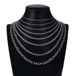1Pcs Width1.5-4.5mm Stainless Steel Cross O Chain Women Men Necklace Finding Pendant DIY Wholesale Jewelry 40-100cm Dropship