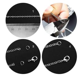 1Pcs Width1.5-4.5mm Stainless Steel Cross O Chain Women Men Necklace Finding Pendant DIY Wholesale Jewelry 40-100cm Dropship