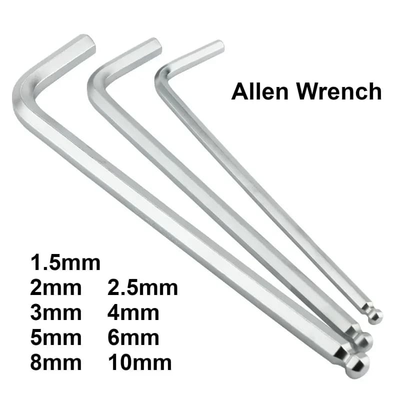 Professional Allen Wrench 1.5mm 2mm 2.5mm 3mm 4mm 5mm 6mm 8mm 10mm Is Available