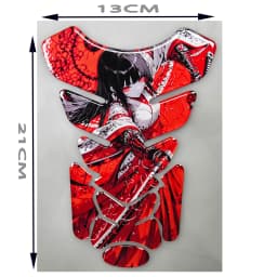 Motorcycle Universal Tankpad, Tank Pad, 3D Tank Pad Stickers, Oil Gas Protector, Tank Protector for SUZUKI YAMAHA Free Keychain