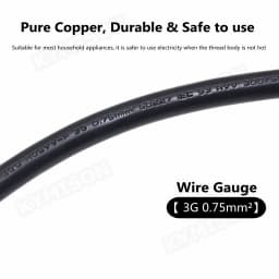 IEC320 C14 to C13 Extension Cord, C14 with Screw Holes and C13 Angled 30cm / 60cm Lenght, H05VV-F 3G 0.75MM