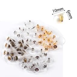 100-200pcs/Lot Rubber Ear Backs Stopper Earnuts Stud Earring Back Supplies For DIY Jewelry Findings Making Accessories Wholesale