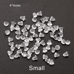 100-200pcs/Lot Rubber Ear Backs Stopper Earnuts Stud Earring Back Supplies For DIY Jewelry Findings Making Accessories Wholesale