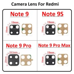 NEW For Xiaomi Redmi 13C 4G Note 9 Pro Max 9S 8 7 11 10 12 Pro Plus 5G 10T 10S Rear Camera Lens Glass Back Camera Lens With Glue