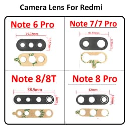 NEW For Xiaomi Redmi 13C 4G Note 9 Pro Max 9S 8 7 11 10 12 Pro Plus 5G 10T 10S Rear Camera Lens Glass Back Camera Lens With Glue
