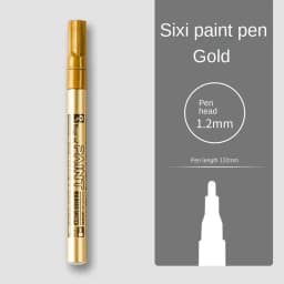 1PC Metallic Silver Paint Pen Gold Permanent Marker Waterproof for Ceramic DIY Craft Glass Extra Fine Point Painting Stationery