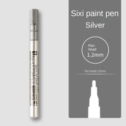 1PC Metallic Silver Paint Pen Gold Permanent Marker Waterproof for Ceramic DIY Craft Glass Extra Fine Point Painting Stationery