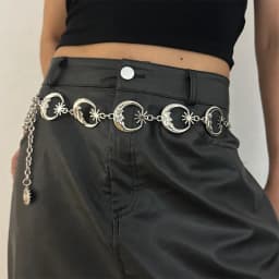 Punk Hip Hop Style All-match Waist chain sun Vintage Metal Womans Belt For Dress Vintage High Waist Chain Belt for Women