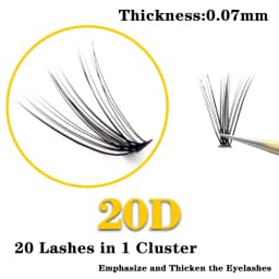 Segmented False Eyelash Extension 240 Clusters DIY 10D/20D Soft Natural Thick Mink Lashes Individual Makeup Grafting Eyelashes