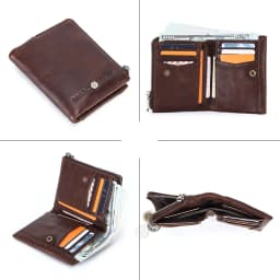 CONTACT'S Genuine Leather Men Short Wallets High Quality Card Holder Coin Purse Money Clip Male Mini Wallet Men's Bag Handbags