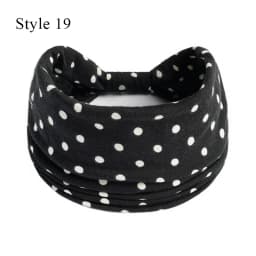 Boho Turbans Yoga Elastic Head Wrap Women Headband Wide Hairbands Headwear Floral Bandanas Fashion Hair Band Accessories YZL05-2